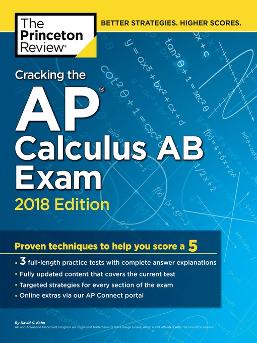 Title details for Cracking the AP Calculus AB Exam, 2018 Edition by Princeton Review - Wait list